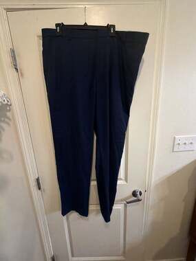 Stafford Executive Classic Fit Easy-Care Stretch Navy Dress Pants 42 x 32